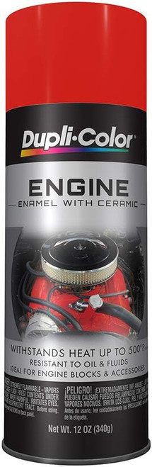 Duplicolor DE1620 Engine Enamel Paint, Chevrolet Orange, 12 Oz Can