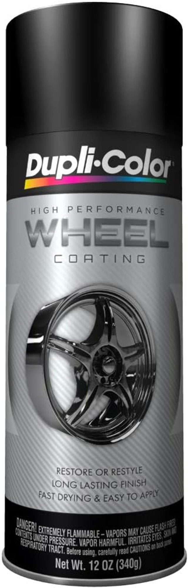 DUPLICOLOR HWP104 WHEEL PAINT HIGH PERFORMANCE BLACK 11 OZ. AEROSOL