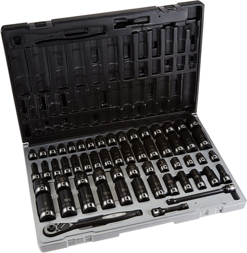 Grey Pneumatic 81659CRD 3/8" Fractional and Metric Duo-Socket 59 Piece Set