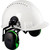 Side View of 3M X1P3E CapMount Earmuffs Attached to Hard Hat