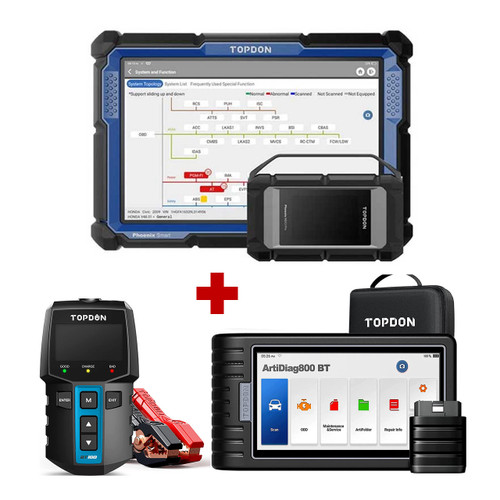 Topdon USA TD52110062 Phoenix Smart Advanced Intelligent Diagnostic Scanner + FREE TOOLS