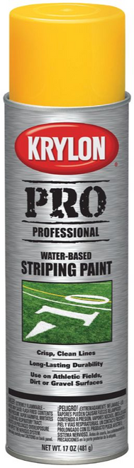 Krylon 5919 Water-Based Athletic Field Striping Paint - Yellow, 17 oz